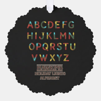 Adorno De Papel Hawkins Holiday Lights Alphabet Paper Ornament