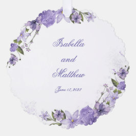 Adorno De Papel Hermoso Boda morado floral