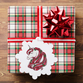 Adorno De Papel Holly Berry Unicorn