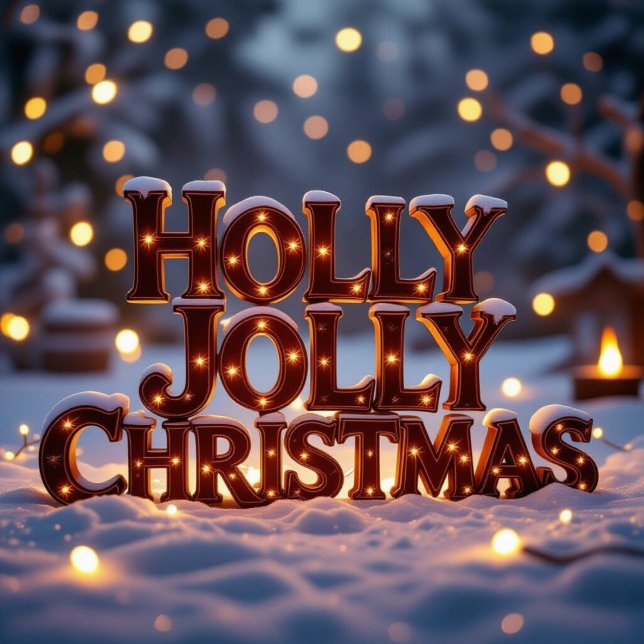 Adorno De Papel Holly Jolly Navidades Holiday (Subido por el creador)