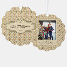 Hombre de nieve vintage y Personalizado de árbol d