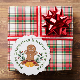 ADORNO DE PAPEL HOMBRE DE PAN EN BLANCO , NAVIDADES PERSONALIZADOS