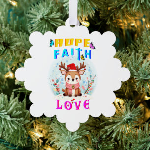 Adorno De Papel Hope Faith Love