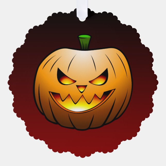 Adorno De Papel Hora de Halloween con Jack O'lantern (Anverso)
