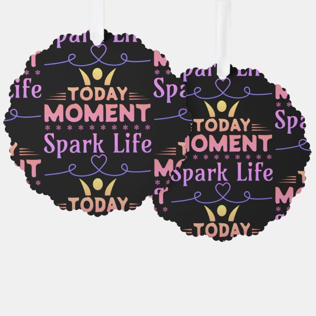 Adorno De Papel Hoy, momento, vida de chispa (Anverso/Reverso)