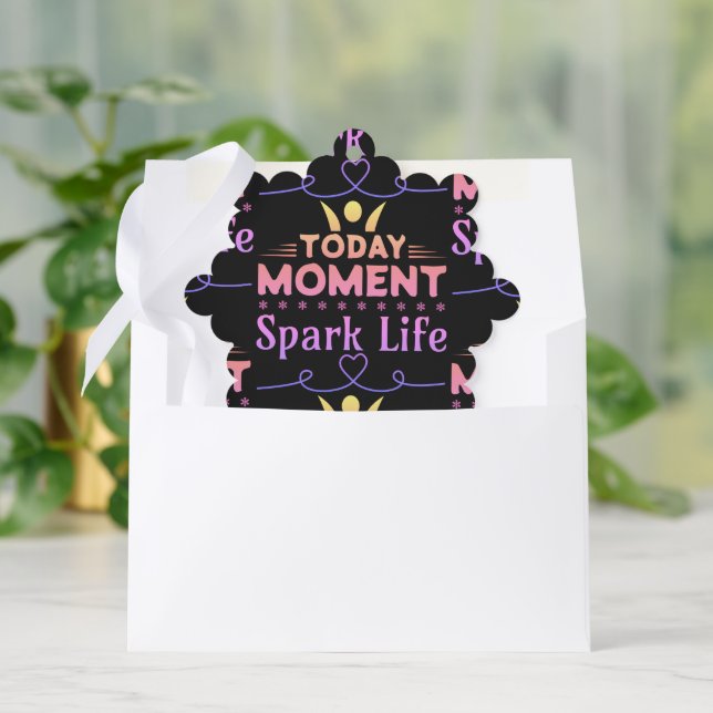 Adorno De Papel Hoy, momento, vida de chispa (Sobre)