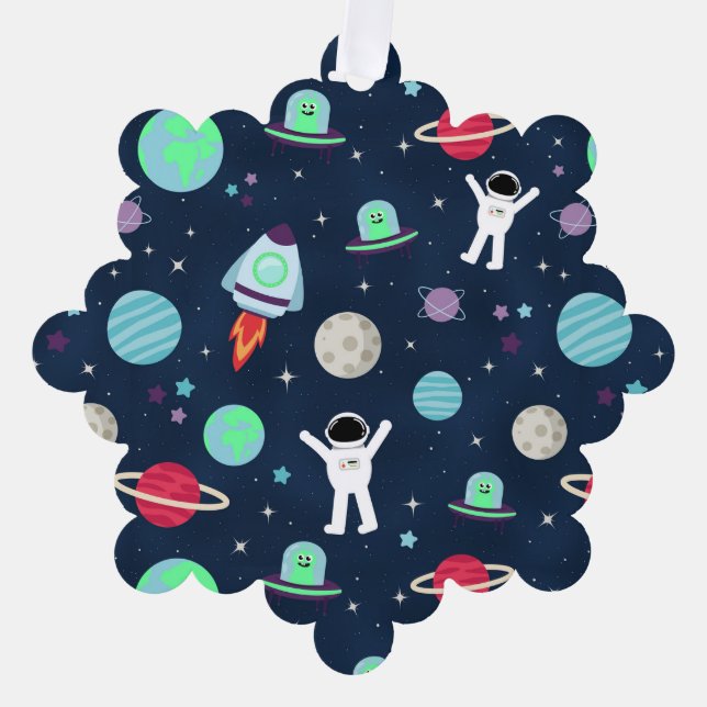 Adorno De Papel Ilustracion de patrón de espacio (Anverso)