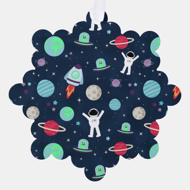 Adorno De Papel Ilustración de patrón espacial (Anverso)