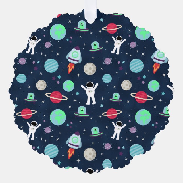 Adorno De Papel Ilustración de patrón espacial (Anverso)