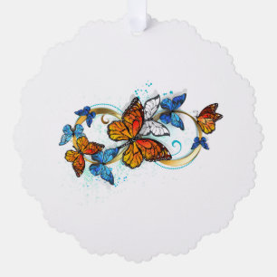 Adorno De Papel Infinidad de mariposas monarca