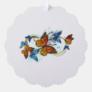 Adorno De Papel Infinidad de mariposas monarca