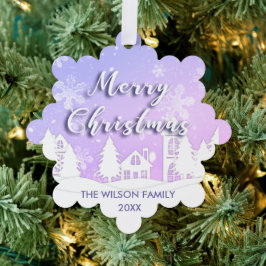 Adorno De Papel Invierno púrpura Maravilla en vacaciones en Casa B