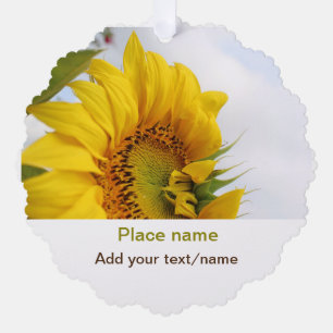 Adorno De Papel Jardín de girasoles amarillos añadir texto de foto