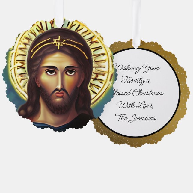 Adorno De Papel Jesús Navidades personalizados Cristianos religios (Anverso/Reverso)