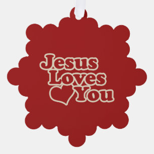 Adorno De Papel Jesús te ama por los cristianos