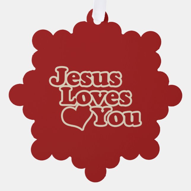 Adorno De Papel Jesús te ama por los cristianos (Anverso)