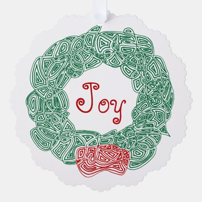 Adorno De Papel Joy Wreath (Anverso)