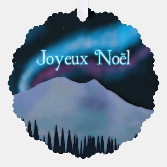 Adorno De Papel Joyeux Noё l - Blue Aurora (Anverso)