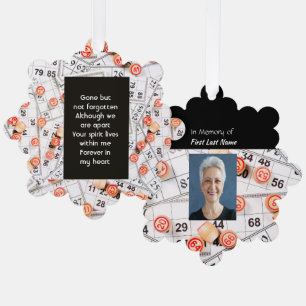 Adorno De Papel Juego de bingo Keepsake Memory Photo Prayer