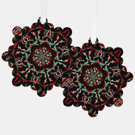 Adorno De Papel Kaleidoscope Patrón hermoso Rojo negro