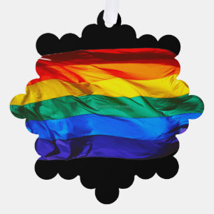 Adorno De Papel La bandera del orgullo gay de SlipperyJoe's ondean
