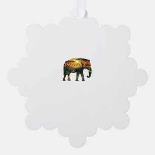Adorno De Papel La naturaleza del Elefante Africano Sunset Safari 
