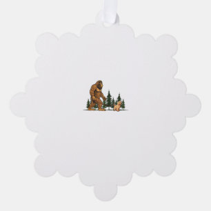 Adorno De Papel Labradoodle divertido Bigfoot perro caminando perr