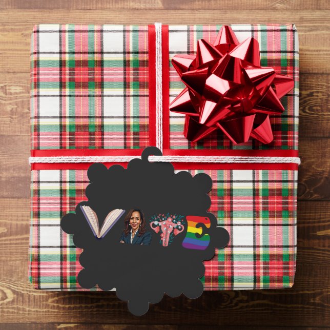 Adorno De Papel Libros de VOTO Uterus LGBT Kamala Harris Walz Elec (Insitu (Regalo))