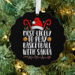 Adorno De Papel Lo Más Probable Es Jugar Baloncesto Con Santa Navi<br><div class="desc">Lo Más Probable Es Jugar Baloncesto Con Navidades De Santa</div>