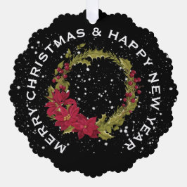 ADORNO DE PAPEL LOS NAVIDADES DE RED POINSETTIA VESTIERON PERSONAL