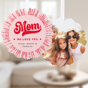 Adorno De Papel Mamá te queremos los corazones de la foto Día de l