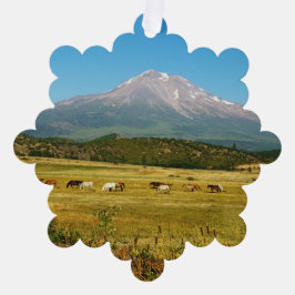 Adorno De Papel Manada de caballos Mount Shasta