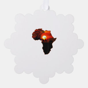 Adorno De Papel Mapa De Camisas De África Tee Sol Sudafricano