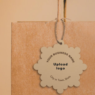 Adorno De Papel Marca comercial sobre papel de copo de nieve marró