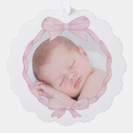 Adorno De Papel marco de arco rosa Bautismo gracias