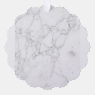 Adorno De Papel Mármol Blanco
