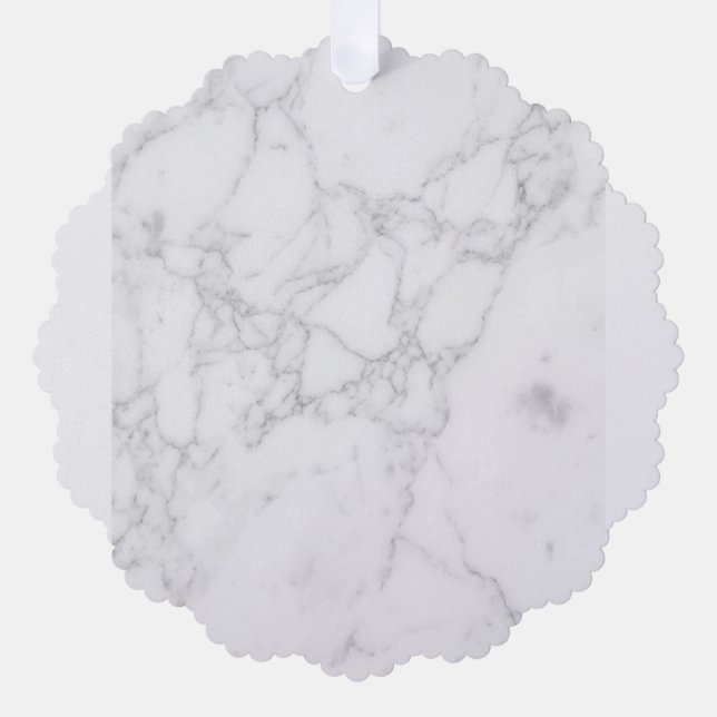 Adorno De Papel Mármol Blanco (Anverso)