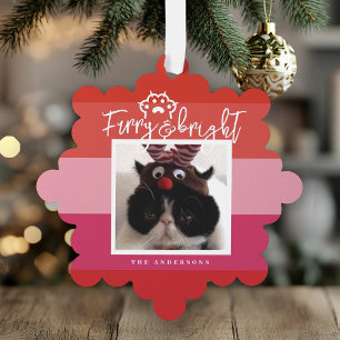 Adorno De Papel Mascota de navidades foto festividad en franjas ro