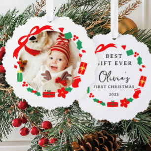 Adorno De Papel Mejor regalo Primera Navidad