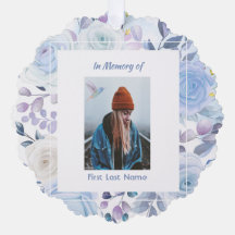 Memoria cristiana Keepsake Hummingbird Rosas azule