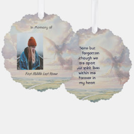 Adorno De Papel Memorial Keepsake Angel Sky Clouds