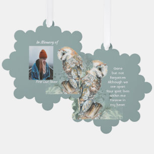 Adorno De Papel Memorial Keepsake Barn Owl Bird