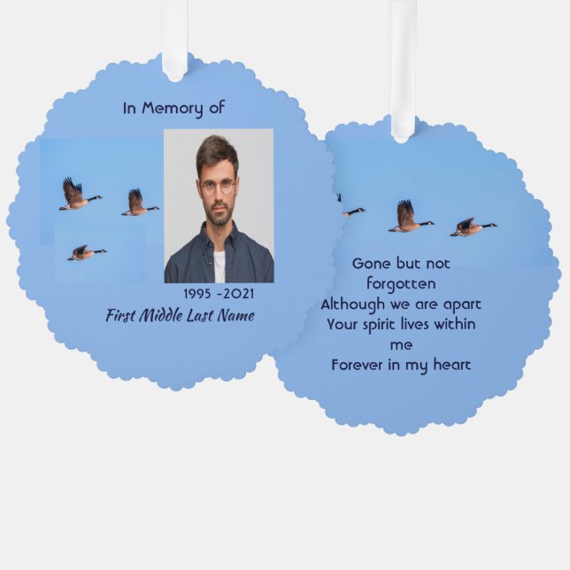 Adorno De Papel  Memorial Keepsake Canada Goose Outdoors (Anverso/Reverso)