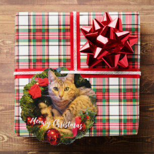Adorno De Papel Meowy Navidades Cat