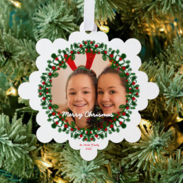 Adorno De Papel Merry Christmas Ornament Photo Card