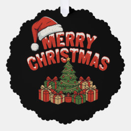 Adorno De Papel Merry Christmas Paper Ornament