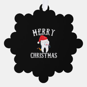 Adorno De Papel Merry Christmas Tooth Médica dentista dental