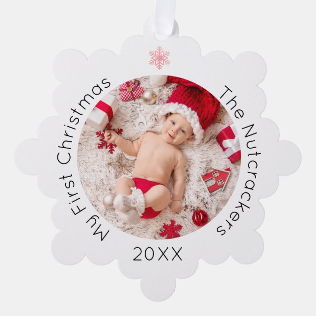 Adorno De Papel Mi primer matraz navideño (Anverso)