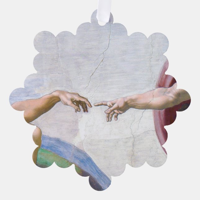 Adorno De Papel Miguel Ángel - Creación de Adam aislado (Anverso)
