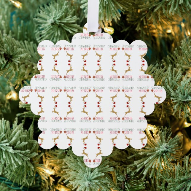 Adorno De Papel Modern Holiday Ornament Card Christmas (Insitu (árbol))